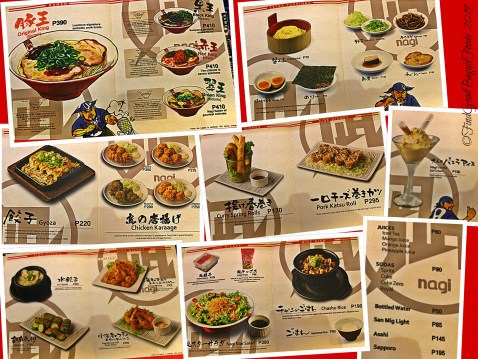 Baguio Ramen Nagi menu 2019