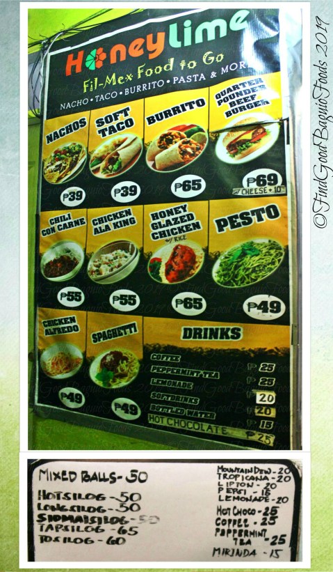 Baguio Honey Lime Fil-Mex Food to Go menu 2019