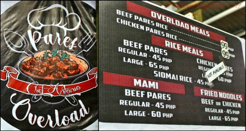 Baguio Pares Overload by Chef Antonio 2019 Baguio Pares Overload by Chef Antonio 2019 menu