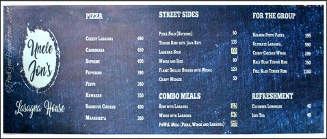Baguio Uncle Jon's Lasagna House 2019 Baguio Uncle Jon's Lasagna House 2019 menu
