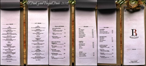 Baguio Bistro Lokal by Chef Miko Dy 2019 menu