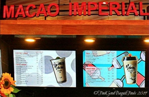 Baguio Macau Imperial 2019 menu