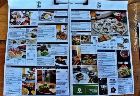 Baguio Hoka Brew at The Podium Hotel 2019 menu