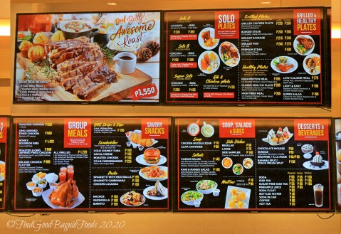 Baguio Kenny Rogers Roasters 2020 menu