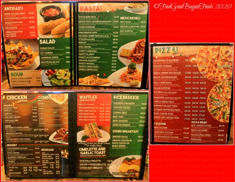 Baguio Don Henrico's 2020 menu