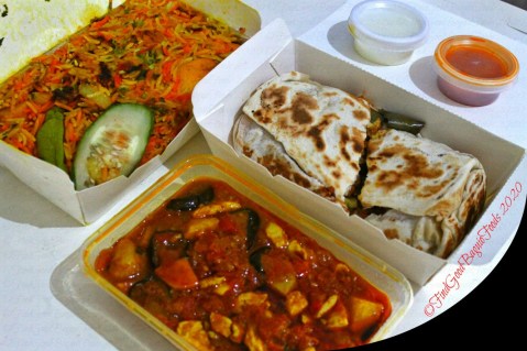 Baguio SAJJ Shawarma through FoodPanda delivery Chicken Zorbian, falafel pie, and beef &amp; chicken moussaka 2020