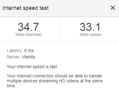 Converge internet speed test 2020