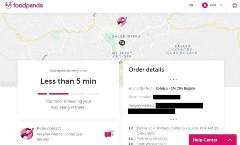 Baguio FoodPanda 2020